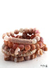 Boho Bracelet, RH Bracelet Set, Cubic Zircon Ball, Natural Stones Ball
